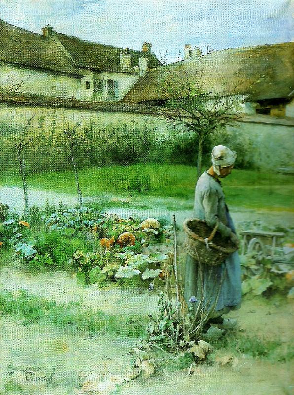 Carl Larsson oktober-pumporna France oil painting art